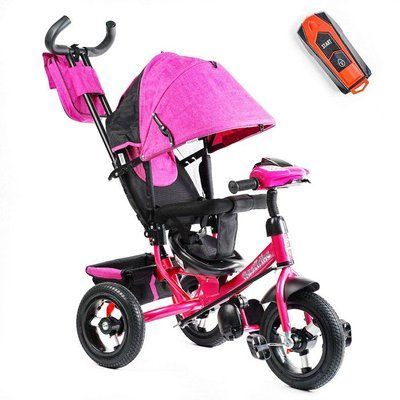 Дитячий велосипед триколісний Best Trike 3390 / 18-344 з пультом і фарою Фуксія 487864 фото