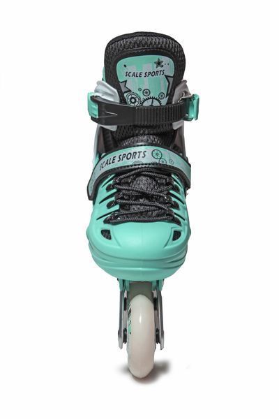 Ролики Scale Sports Бирюзовые LF 905, размер 38-41, светящиеся колеса 7066 фото
