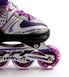 Раздвижные роликовые коньки Happy размер 38-42 фиолетовый, светящиеся колеса 2730 фото 3