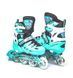 Ролики Scale Sports Бирюзовые LF 905, размер 38-41, светящиеся колеса 7066 фото 1
