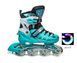 Ролики Scale Sports Бирюзовые LF 905, размер 38-41, светящиеся колеса 7066 фото 2
