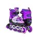 Раздвижные роликовые коньки Happy размер 38-42 фиолетовый, светящиеся колеса 2730 фото 1