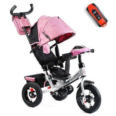 Дитячий велосипед триколісний Best Trike 3390 / 19-795 з пультом і фарою рожевий 487865 фото