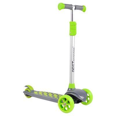 Самокат трехколесный Best Scooter LK-70111, съемный алюминиевый руль, колеса и дека с подсветкой, Салатовый 477320 фото