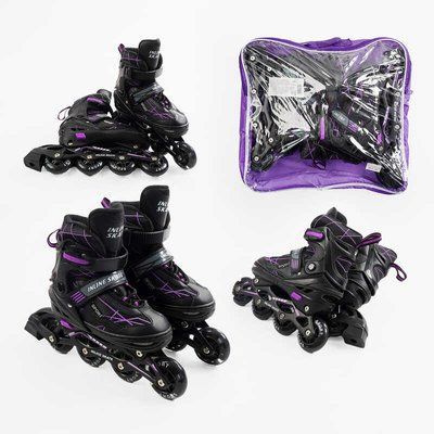 Роликові ковзани Best Roller 90082-L, регульовані, фіолетові, розмір 39-43 601909 фото