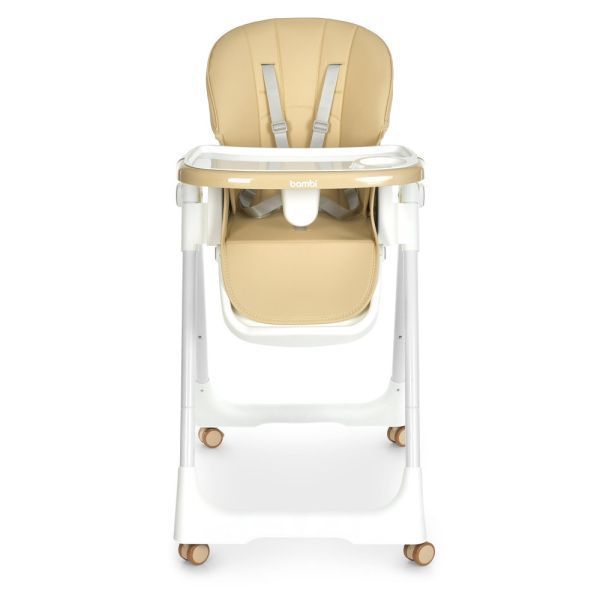 Стульчик для кормления Bambi M 5673 с регулировкой высоты и наклона спинки бежевый 649547 фото