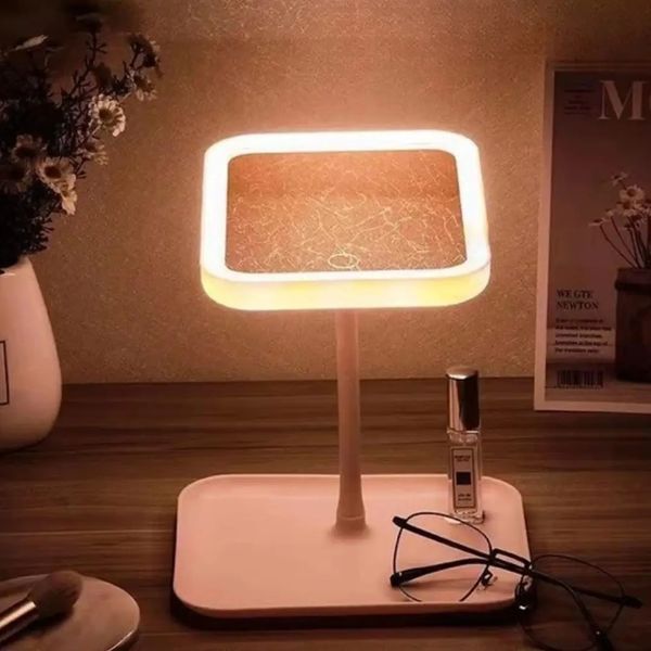 Зеркало для макияжа с LED подсветкой, от USB, LY-696 / Зеркало на ножке / Зеркало косметическое 551820 фото