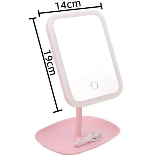 Зеркало для макияжа с LED подсветкой, от USB, LY-696 / Зеркало на ножке / Зеркало косметическое 551820 фото