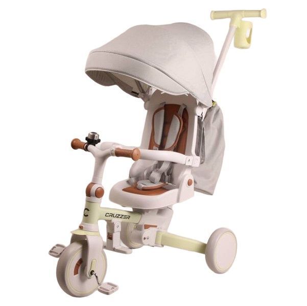 Дитячий триколісний велосипед-біговел Tri-cycle Cruiser Milano 002 6 в 1 бежевий 551250 фото