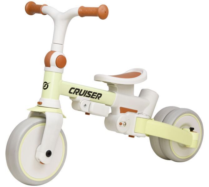 Дитячий триколісний велосипед-біговел Tri-cycle Cruiser Milano 002 6 в 1 бежевий 551250 фото