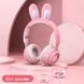 Беспроводные наушники Rabbit Ear KE-01 с LED подсветкой, радио, MicroSD, Mint green 524423 фото 1