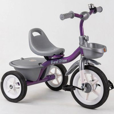 Дитячий триколісний велосипед Best Trike BS-4298 з дзвінком, фіолетовий 461600 фото