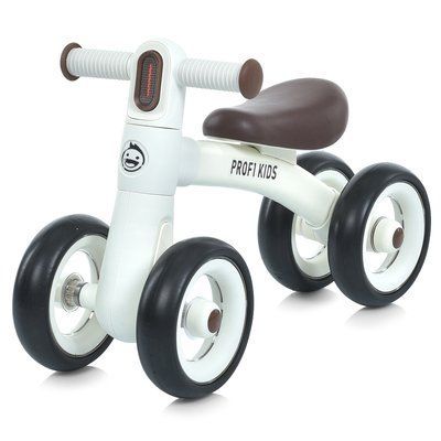 Детский велобег PROF1 KIDS MBB 1039 со светом, металлическая рама, бежевый 619483 фото