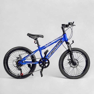 Дитячий спортивний велосипед CORSO "Crank" CR-20602, 20 дюймів, сталева рама, обладнання Saiguan, 7 швидкостей, крила, зібраний на 75% 477021 фото