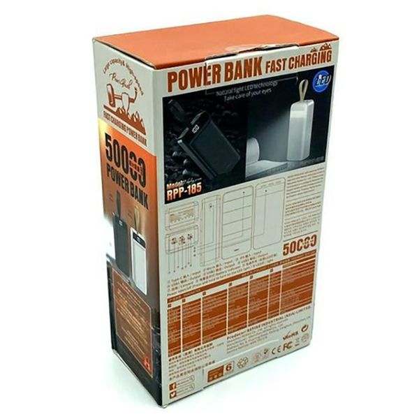 Power Bank REMAX RPP-185 50 000mAh Черный 491529 фото