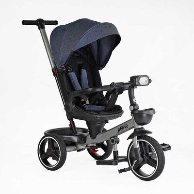 Велосипед-коляска триколісний BestTrike 9155 Marco з батьківською ручкою синій 586773 фото
