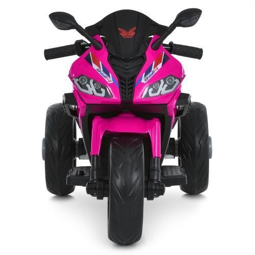Електромотоцикл дитячий M 6273EL-8 12V з EVA колесами та Bluetooth рожевий 631065 фото