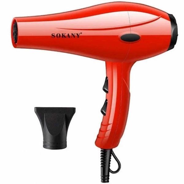 Фен для волос SOKANY SK-174 с насадками и ионизацией Красный 2200 Вт 513252 фото