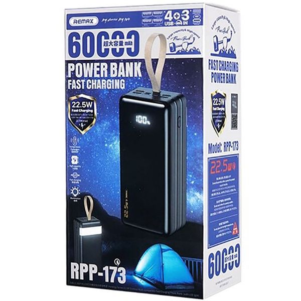 Power Bank Remax RPP-173 60 000mAh 22.5 W Черный 491530 фото