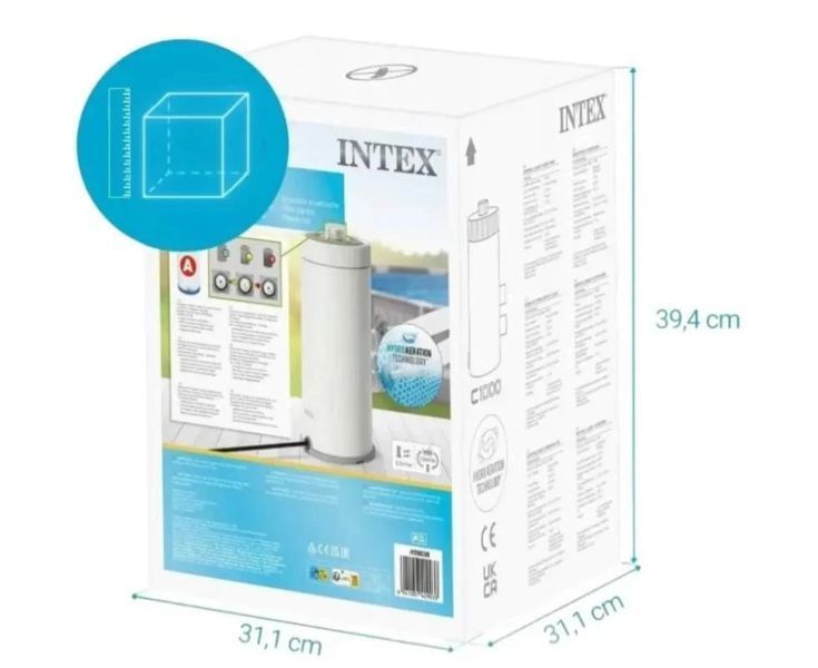 Картриджный фильтр-насос Intex 26638 C1000 для бассейна, 3785 л/час, 220 В 585223 фото