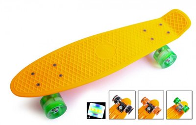 Скейт Penny Boarde Yellow, світяться колеса 3241 фото