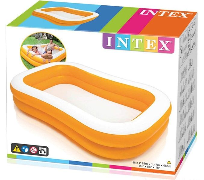 Надувний басейн Intex 57181, Мандарин, 229х147х46см, 600л, від 3 років 464725 фото