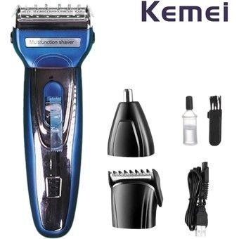 Беспроводная машинка для стрижки волос и бороды Kemei KM-1721 3в1, триммер, бритва 482376 фото