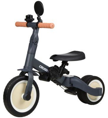 Детский трехколесный велосипед-беговел Tri-cycle 6in1 Cruiser Versa Черно-серый 554662 фото
