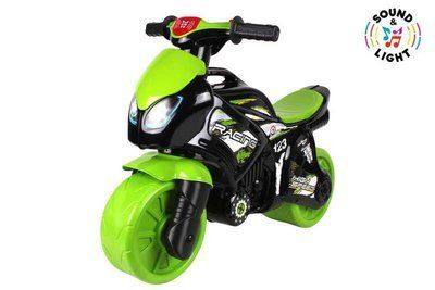 Каталка-толокар Technok Toys 6474 (2) детский двухколесный мотоцикл со светом и звуком, зеленый 591838 фото