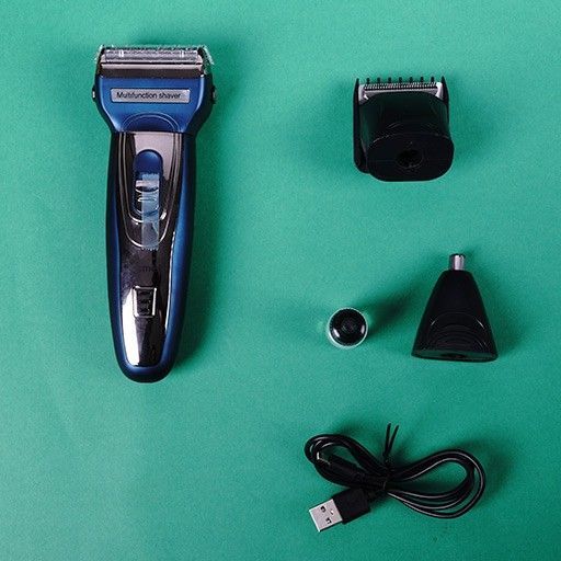 Бездротова машинка для стрижки волосся та бороди Kemei KM-1721 3в1, триммер, бритва 482376 фото