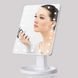 Косметическое настольное зеркало для макияжа с подсветкой 16 LED Touch Mirror белое 435933 фото 2