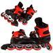 Роликовые раздвижные коньки Best Roller 65711-L, размер 38-42, черно-красные, светящиеся колеса 479763 фото 2