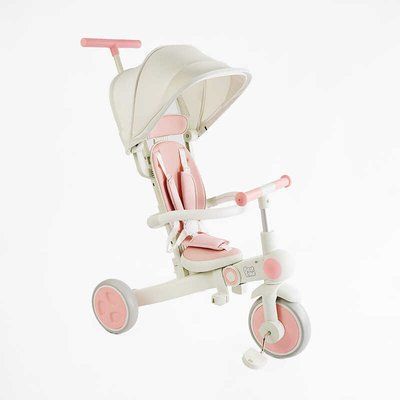 Велосипед-коляска детский трехколесный BestTrike BS-12-303 4 в 1 розовый 587015 фото