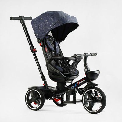 Триколісний Велосипед-коляска Best Trike 6390 - 82-597, з поворотним сидінням, батьківська ручка, синій 514171 фото