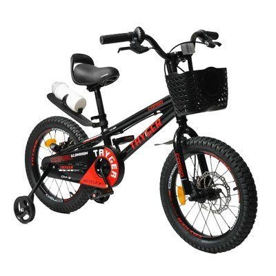 Детский двухколесный велосипед CORSO Tayger 18" алюминиевая рама дисковые тормоза черный 612538 фото