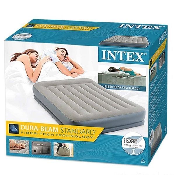 Надувне ліжко двомісне INTEX 64118 з вбудованим електронасосом, 203x152x30 см 491092 фото