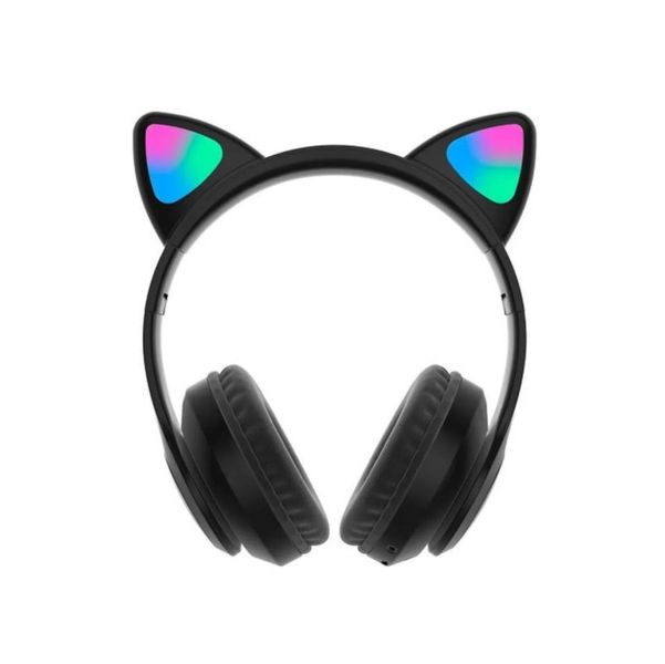 Беспроводные наушники с кошачьими ушками Cat Ear KT-46 Bluetooth, Черный 530666 фото