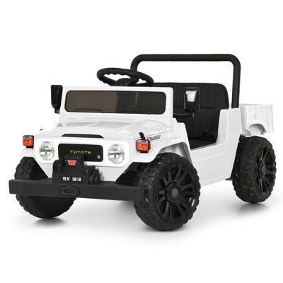 Дитячий електромобіль джип M 6308EBLR-1 2&times;35W 12V7AH білий 641060 фото
