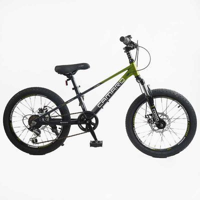 Велосипед детский Corso Camaro CM-91254 20" магниевая рама дисковые тормоза зеленый 554024 фото