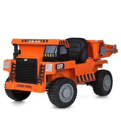 Дитячий електромобіль-вантажівка Bambi Racer JS3198EBLR-7 12V 4 мотори помаранчевий 539289 фото
