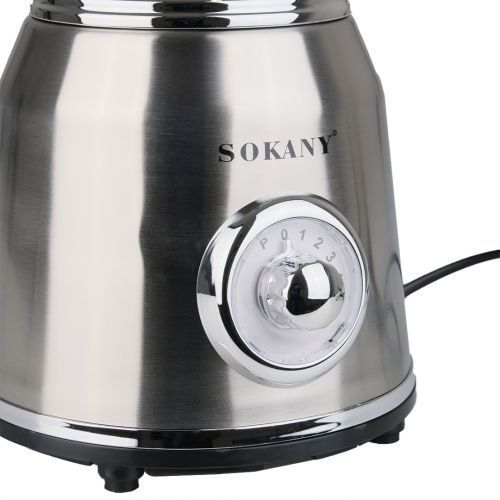 Блендер стаціонарний Sokany SK-186 з чашею 1,5 л, сталевий 545155 фото