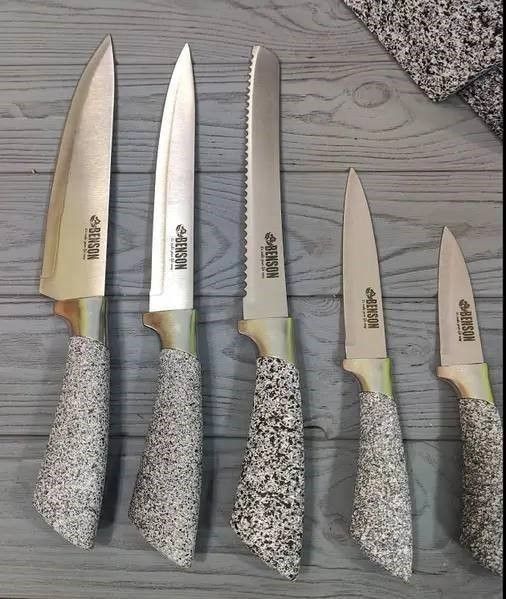Набор ножей на подставке Benson BN-404-N 7 пр. из нержавеющей стали 515580 фото