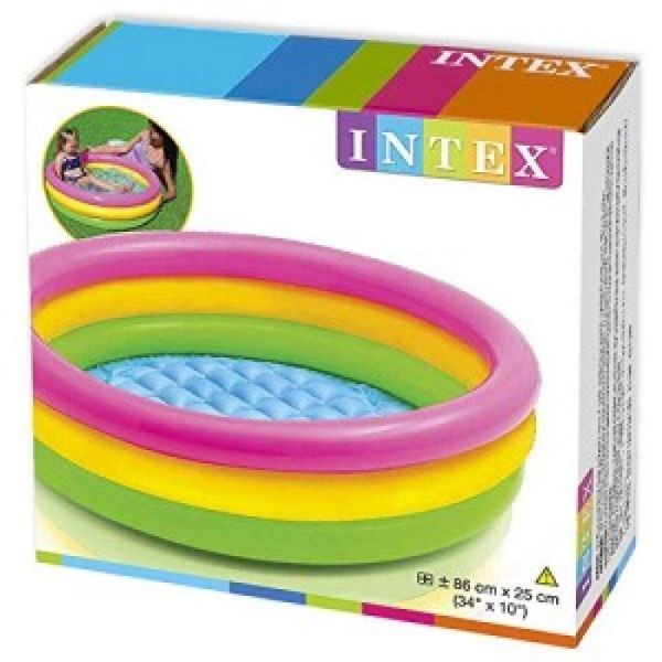 Дитячий надувний басейн Intex 58924 Веселка, 68 літрів, 86 х 86 x 25 см 445293 фото