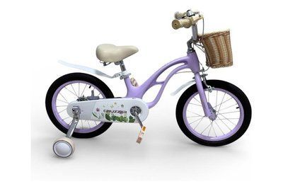Двухколесный велосипед детский Cruzzier Frog 18" сиреневый с корзиной 637963 фото