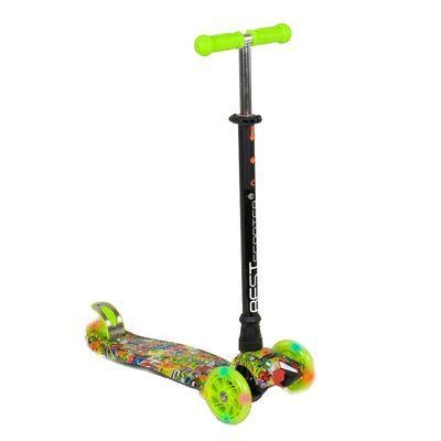 Трехколесный самокат Best Scooter MAXI 779-1332 Grafiti plants 411146 фото