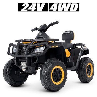Дитячий електроквадроцикл Bambi Racer M 4868EL-2-6 24V 4 x 45W Чорно-жовтий 507872 фото