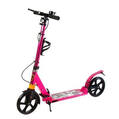 Самокат двухколёсный Itrendy Urban 003s с ручным тормозом розовый 576678 фото
