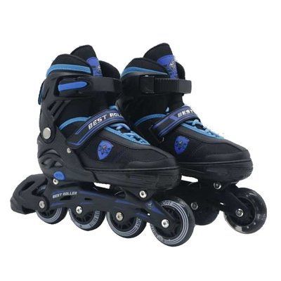 Раздвижные ролики Best Roller 40455-S , размер 31-34, черно-синие, светящиеся колеса 468280 фото