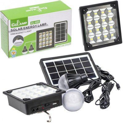 Многофункциональный фонарь Cclamp CL-053 PowerBank с солнечной батареей и 2 LED лампы 521360 фото