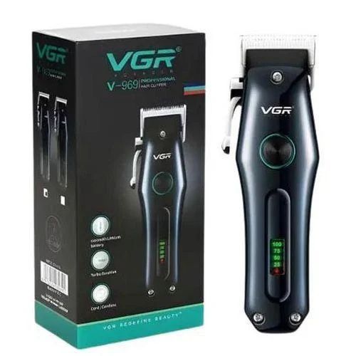 Акумуляторна машинка VGR V-969 для стрижки волосся та бороди з 4 змінними насадками та LED індикатором зарядки, Чорний 549793 фото